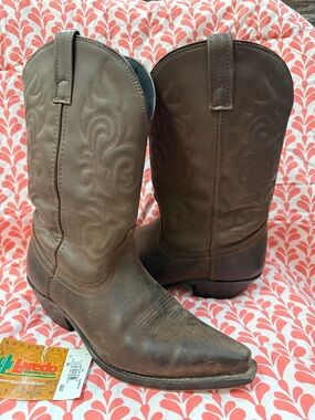 Laredo Western Cowboy Boots Women’s 10M Brown Lad Gaucho Snip Toe
